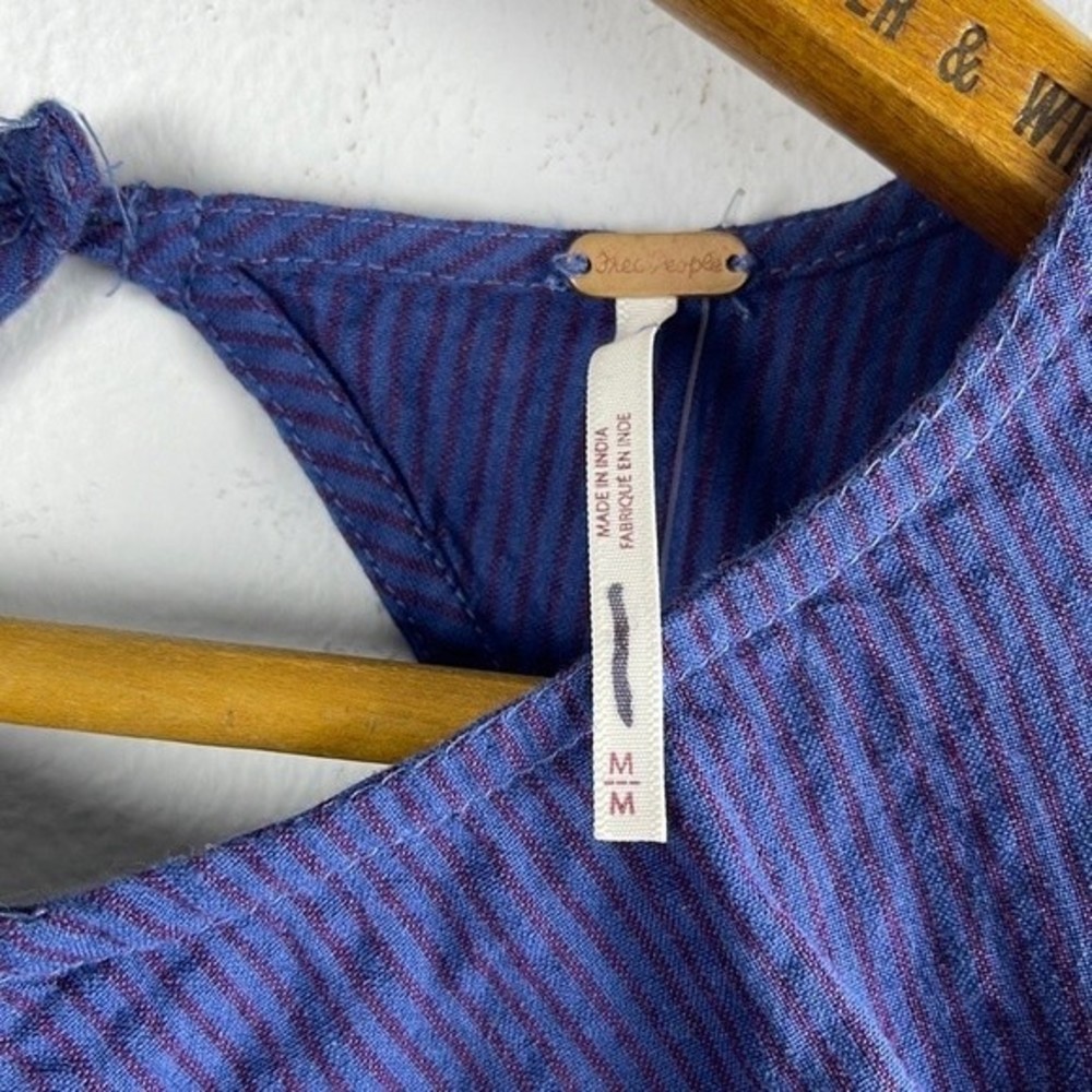 Navy Blue Ruched Open-Back Top - Picture 5 of 9